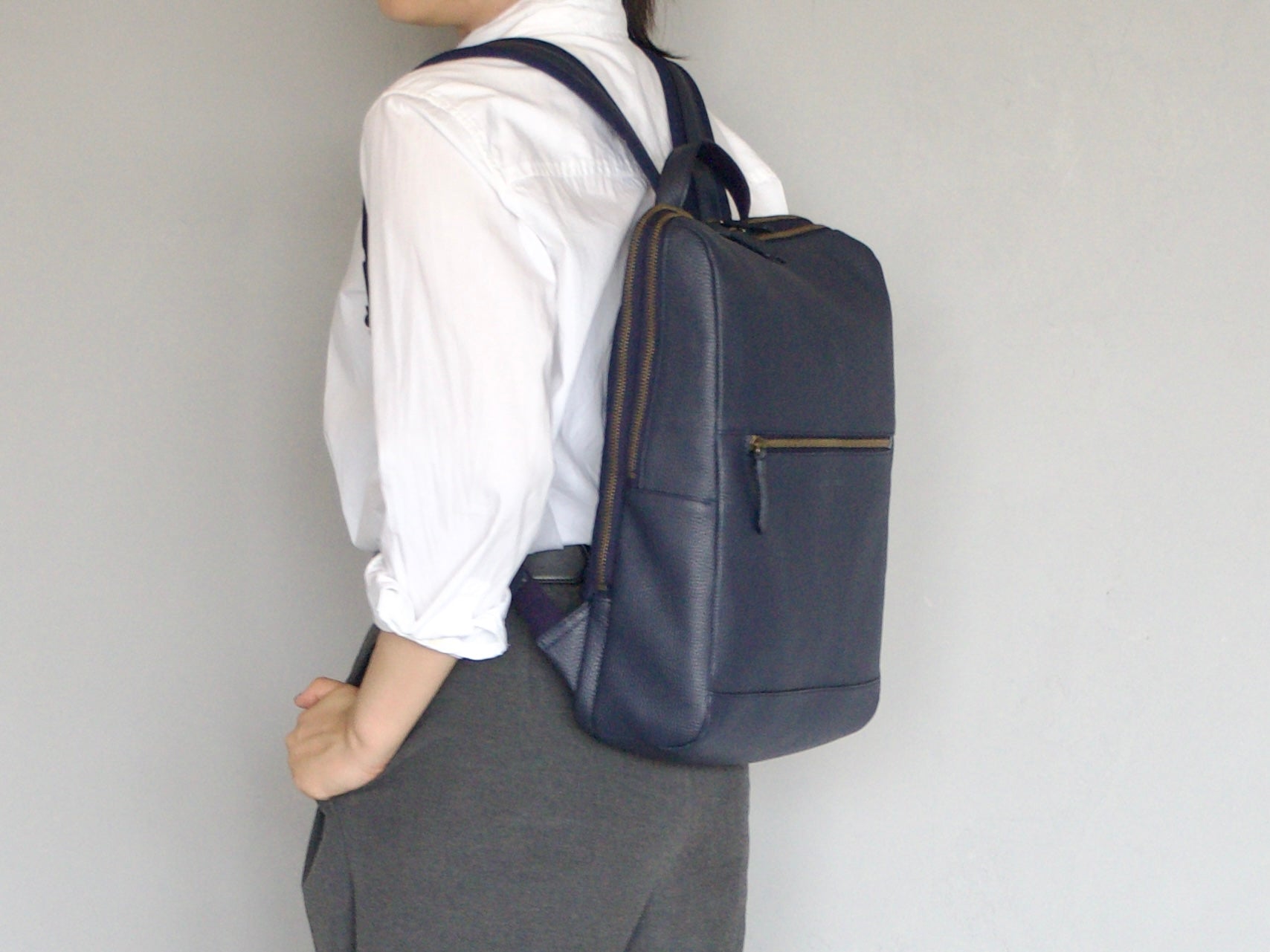 【撥水、軽量】本革ビジネスリュック シクレ（マット系カラー3色）