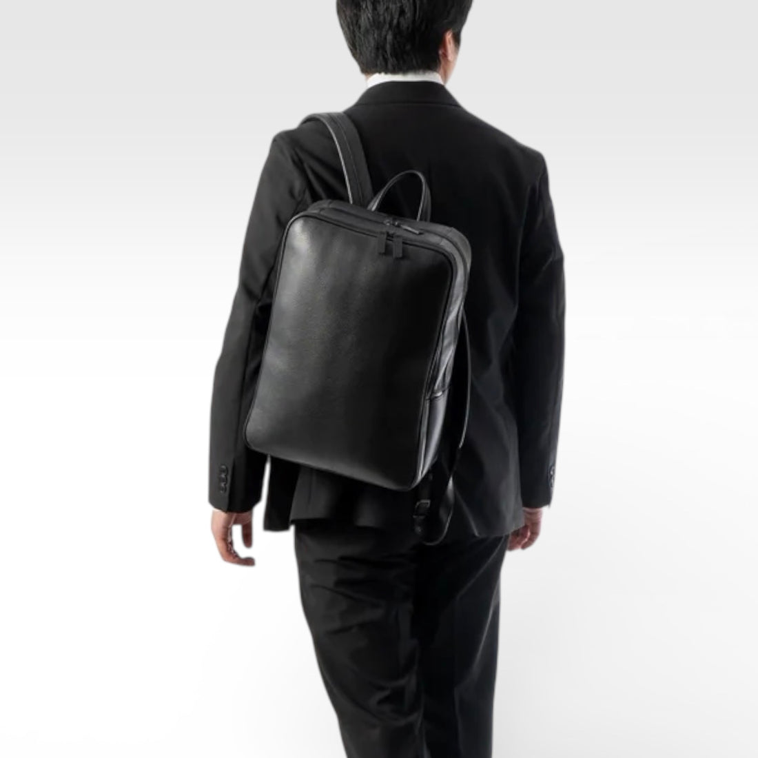 soft square backpack 本革ビジネスバックパック