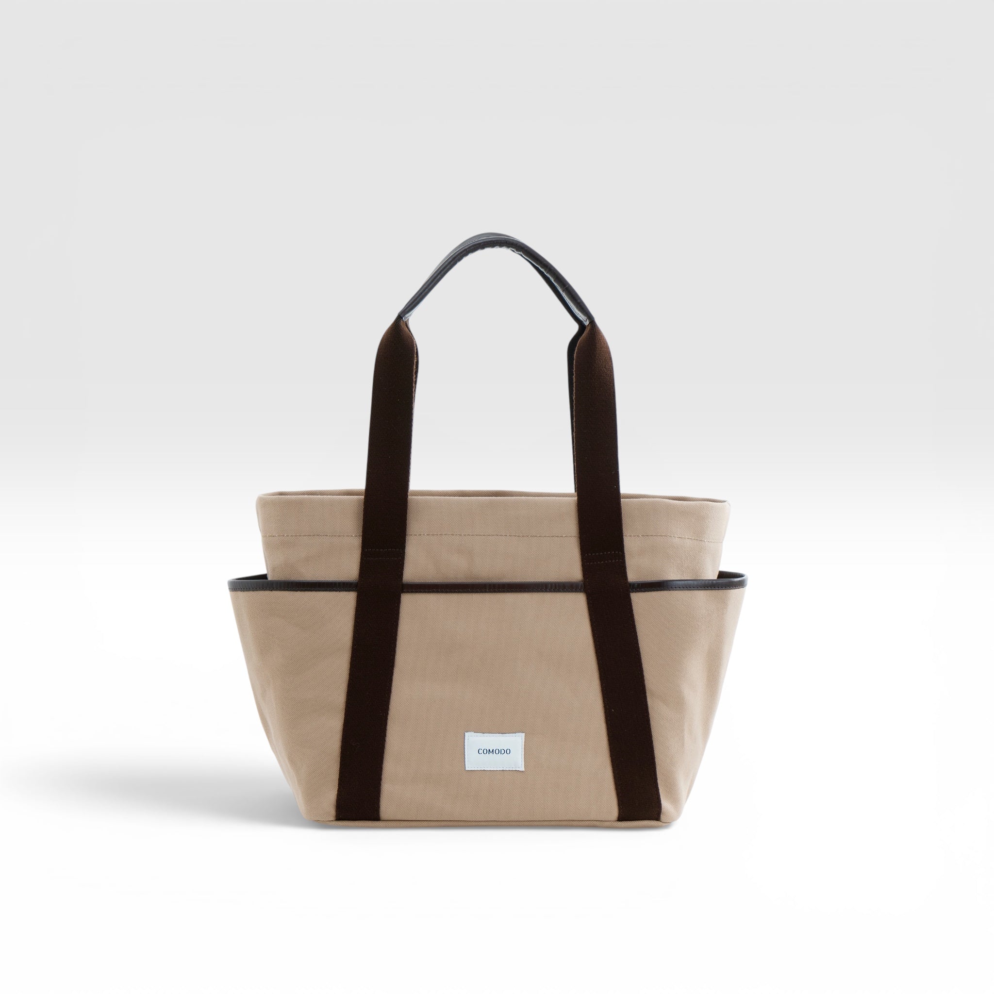 layered canvas tote L