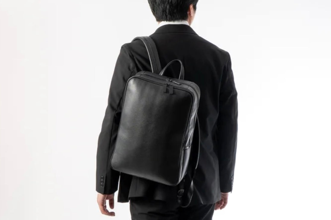 本革ビジネスバックパック　Soft Square Backpack